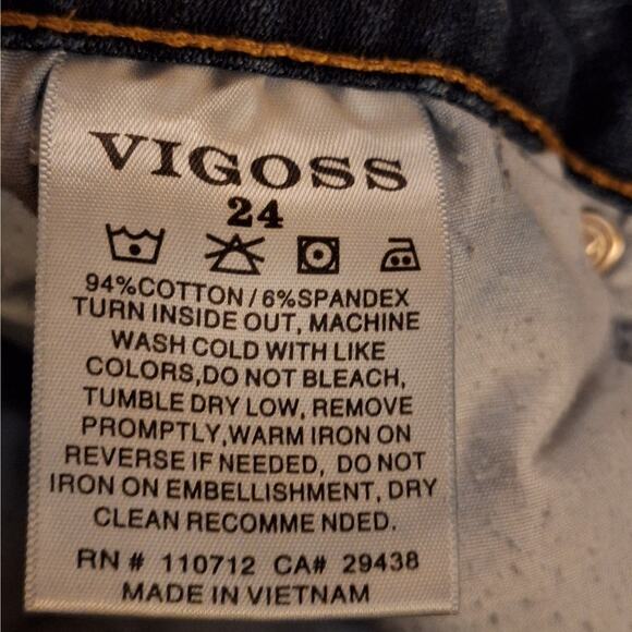 Vigoss Women 24 Medium Wash "Marley Short" Cotton Stretch Denim Shorts - Picture 5 of 6